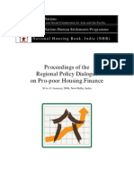 Proceedings of Regional Policy Dialogue on Pro-poor Housing Finance
