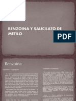 Benzoina y Salicilato de Metilo Mar