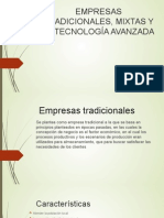 Empresas Tradicionales, Mixtas y de Tecnología Avanzada