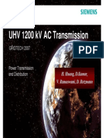 UHV 1200 KV AC Transmission: Gridtech 2007
