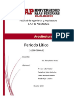 El Periodo Lítico Formativo