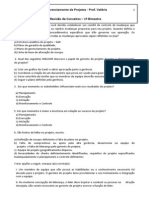 Gerenciamento Projeto - Questionario EAP