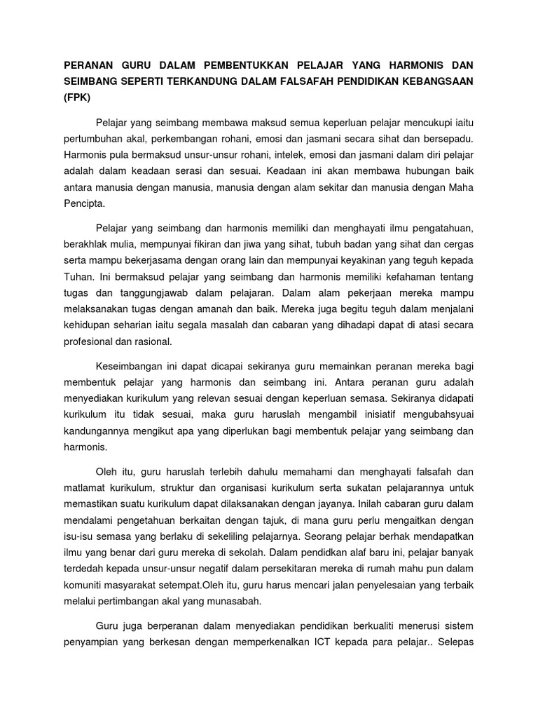 Peranan Guru Pendiidkan Moral Docx Document