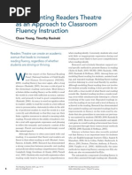 implementing readers theatre as an approach to classroom fluency instruction