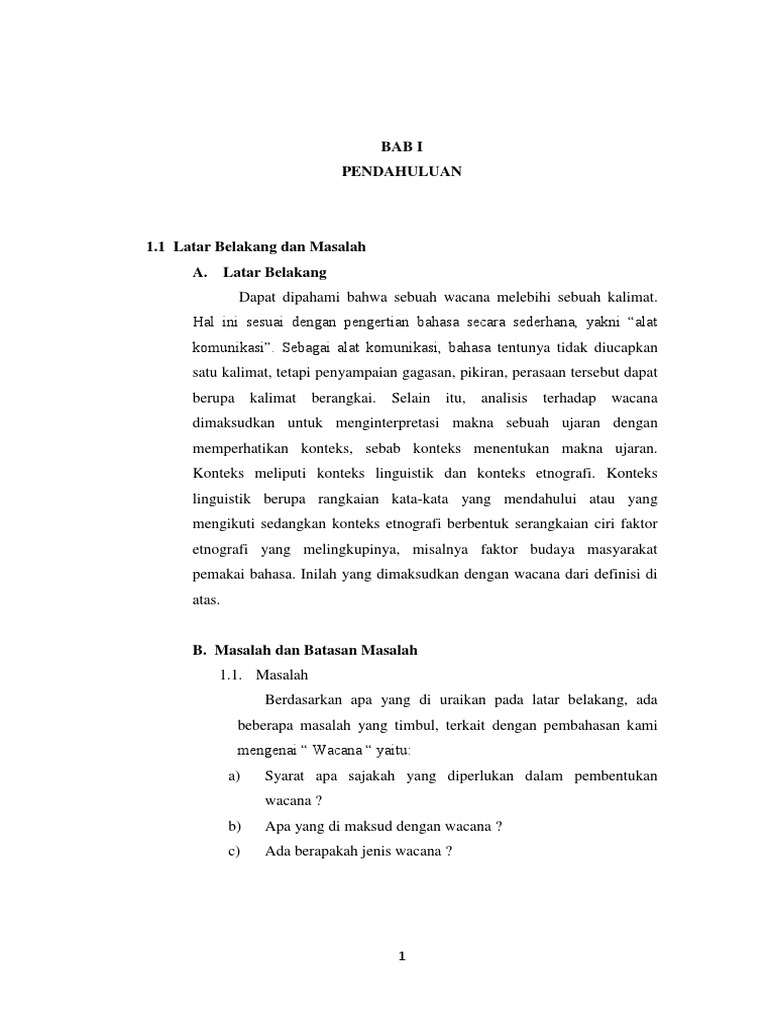 Makalah Bahasa Indonesia - Wacana