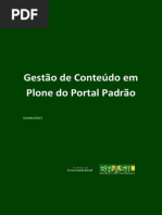 Gestão de Conteúdo em Plone do Portal Padrão