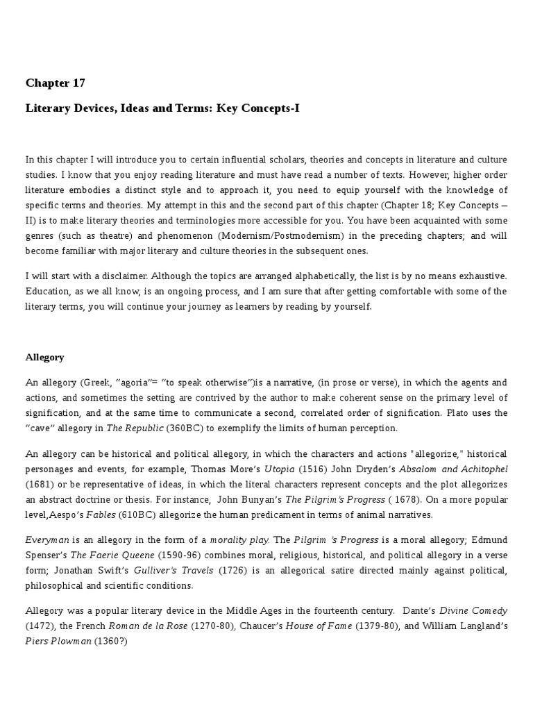 Key Literary Devices and Theories Explained | PDF | General Fiction