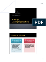 Organizational Culture: Organizational Climate