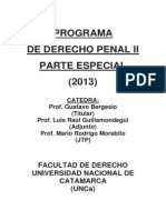 Programa de Derecho Penal II