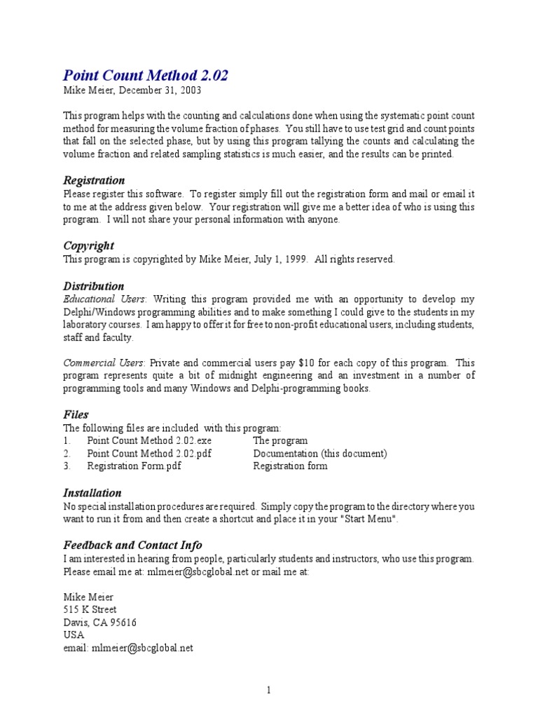 Point Count Method 2.02 Mode (Statistics) Confidence Interval