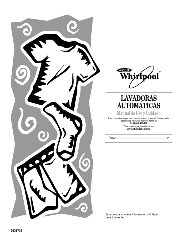 Manual Lavadora Whirlpool Lavadora Detergente