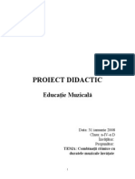 Proiect Didactic Muzica