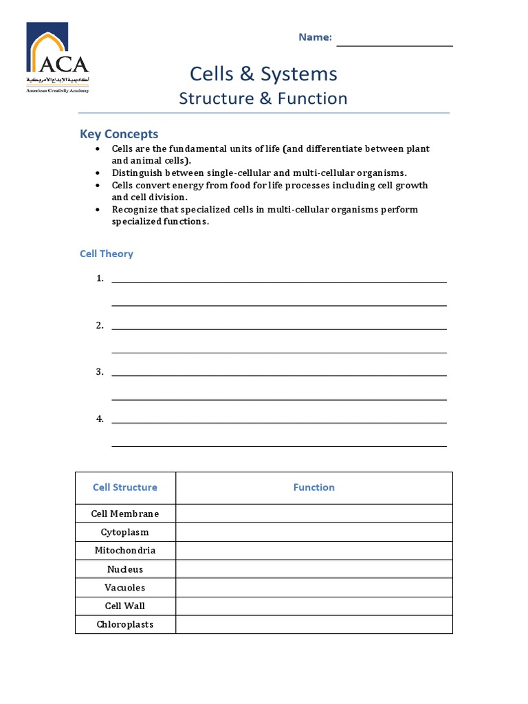 Lesson - Cell Structure | PDF