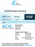 AIChE Membership Card