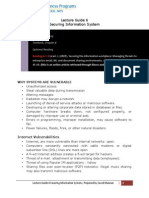 Lecture Guide 6 Securing Information System: Essential Reading Textbook, Chapter 8 Optional Reading