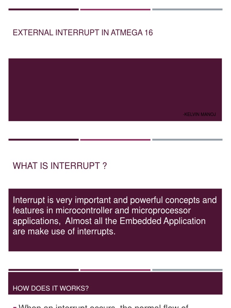 ATmega16 Interrupt Guide | PDF | Microcontroller | Instruction Set