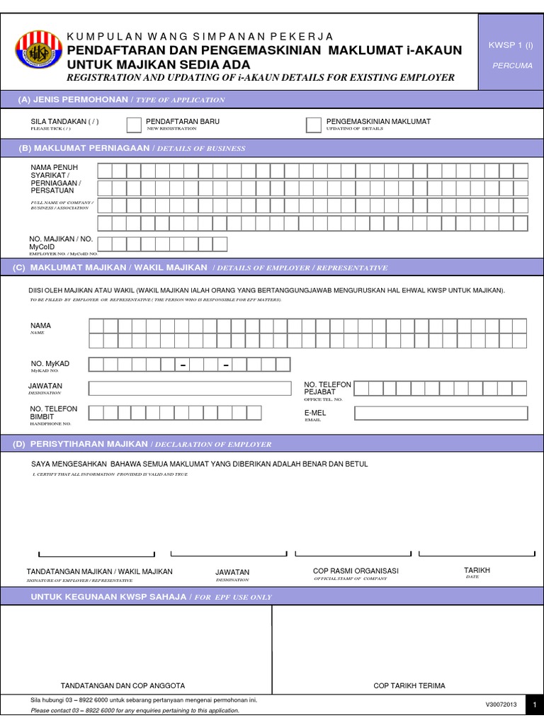 Borang Pendaftaran Syarikat Kwsp Boranggempi