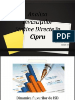 Analiza Investițiilor Străine Directe în Cipru Sorocovici Cristina