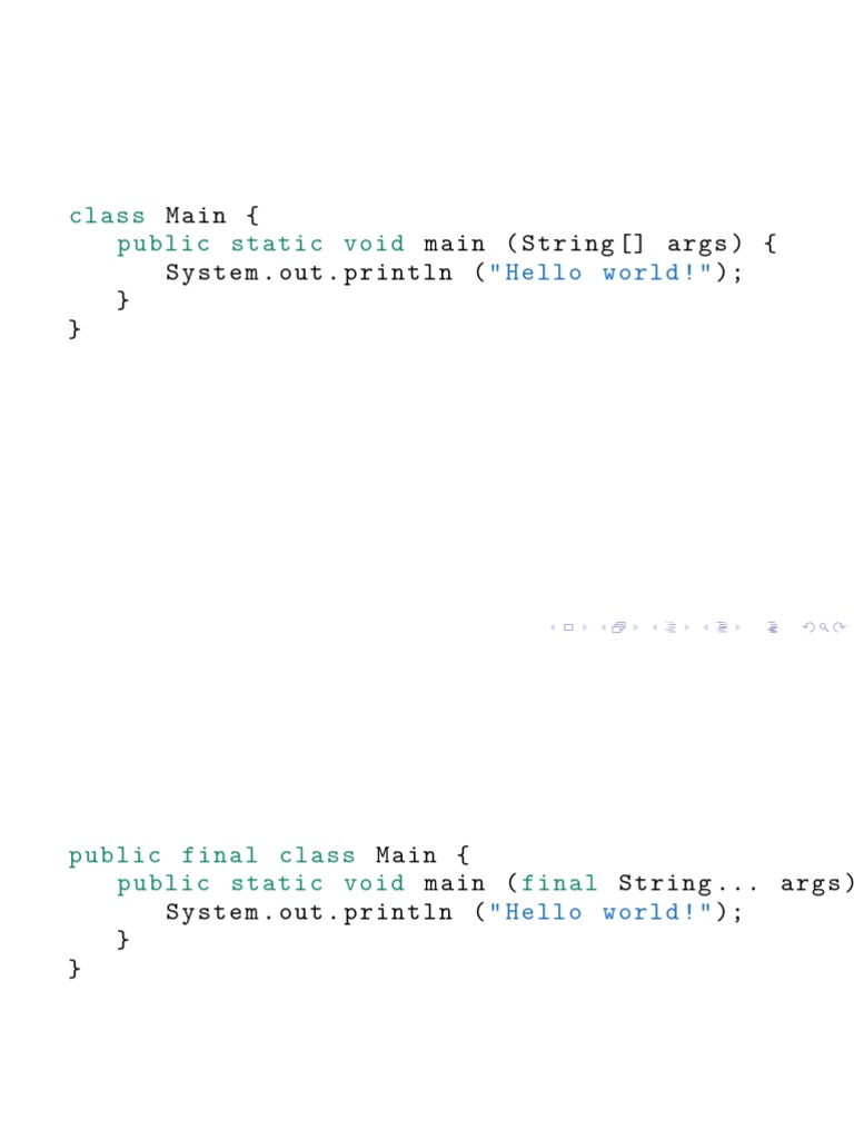 Class Publicstaticvoid: Main (Main (String Args) (System - Out.println ...