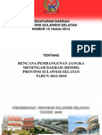Sulawesi Selatan RPJMD 2013-2018