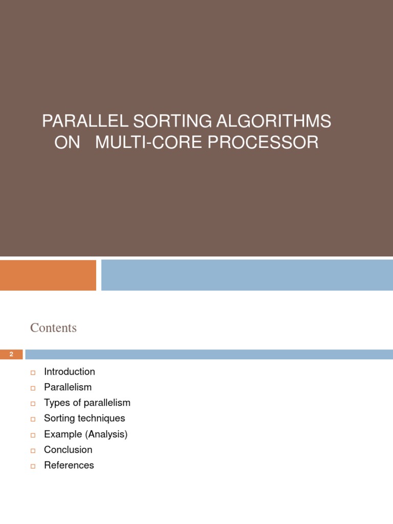 Parallel Sorting Algorithms | PDF | Parallel Computing | Central ...