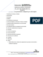 PLANO DE CONTROLE DE CATÁSTROFES - EMERGENCIAS