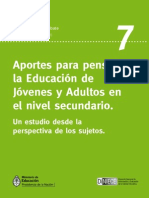 Aportes para Pensar La Educación Secundaria