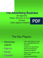 The Advertising Business: Ad Agencies Roles, Structure & Functions Income Client Agency Relationship