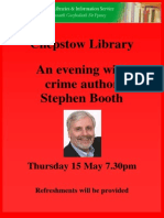 Stephen Booth Poster - 15 May 14