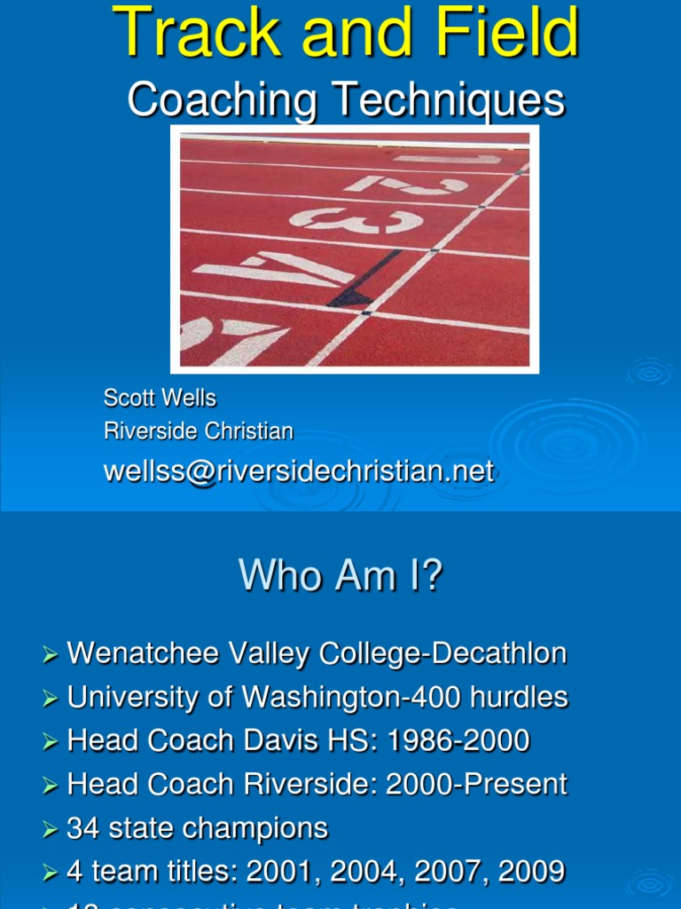 Track TechniqueTrack and Field Techniques PDF Track And Field