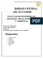 Importancia de La Quimica en Ingenieria Ambiental