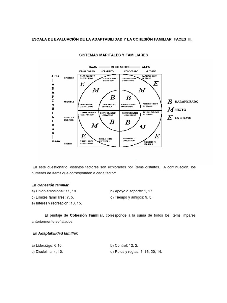 Tabulacion Resultados FACES III | PDF