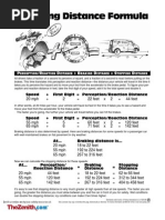 Calculating Reaction and Braking Distances | PDF | Speed ...