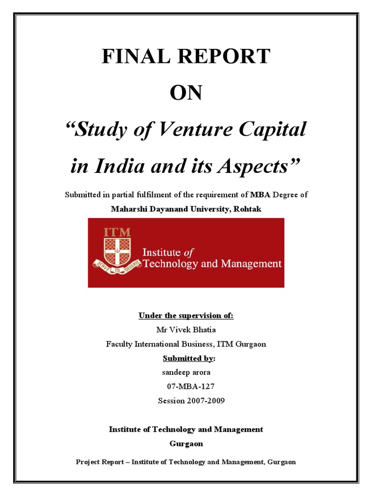 Venture Capital Pdf Venture Capital Corporate Finance