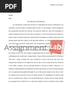 Gay Marriage and Federalism