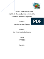 Informe de Labortorio de Química Orgánica II: Separación de los Componentes de la Leche.