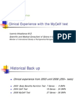 Arkadianos Final Clinical Experience Upon MyCellf Test - KG