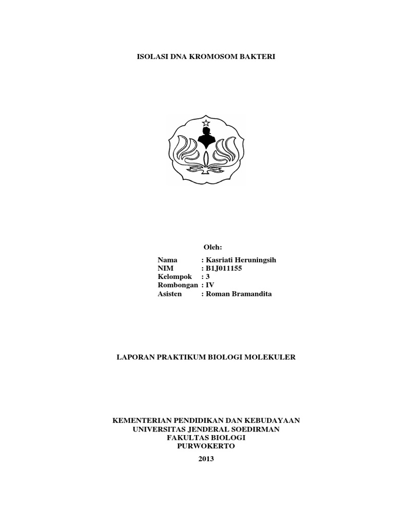 Isolasi Dna Bakteri