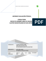 Informe de Evaluación Proyecto Hombre Libre de Violencia Ilustre Municipalidad de San Antonio