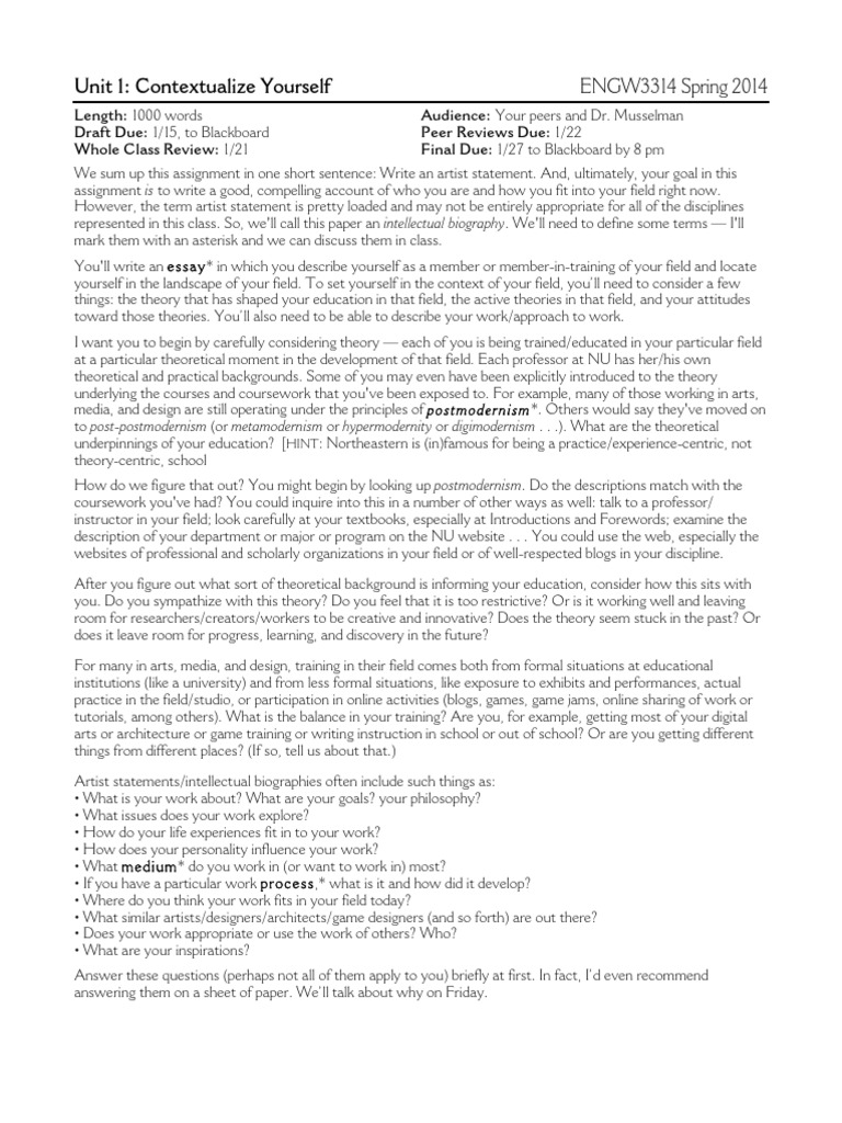 Unit 1: Contextualize Yourself | PDF | Theory | Epistemology