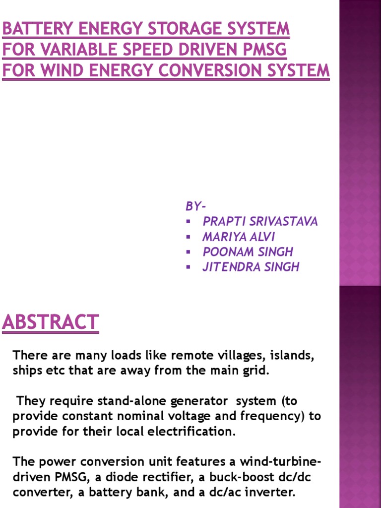 Battery Storage for Wind Energy Systems | PDF | Electric Power | Nature