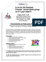 Join Us For The Summer "Let's Be Friends" Social Skills Group For 5-7 Year Olds!!!!