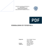 Analisis Del Federalismo en Venezuela