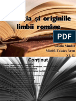 Evoluția Și Originiile Limbii Române