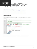 Abap Syntax Highlighting in Notepad Part 2