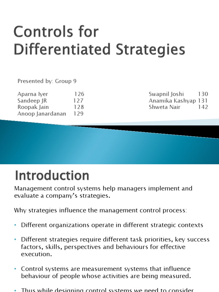 Strategic Management Control Systems | PDF | Strategic Management ...