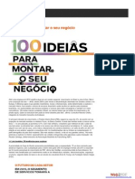 100 ideias para montar seu negócio em alimentação, serviços e mais