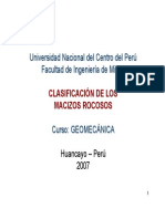 3) Clasificación de Los Macizos Rocosos