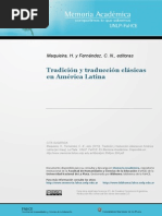 Tradición y traducción clásicas en américa