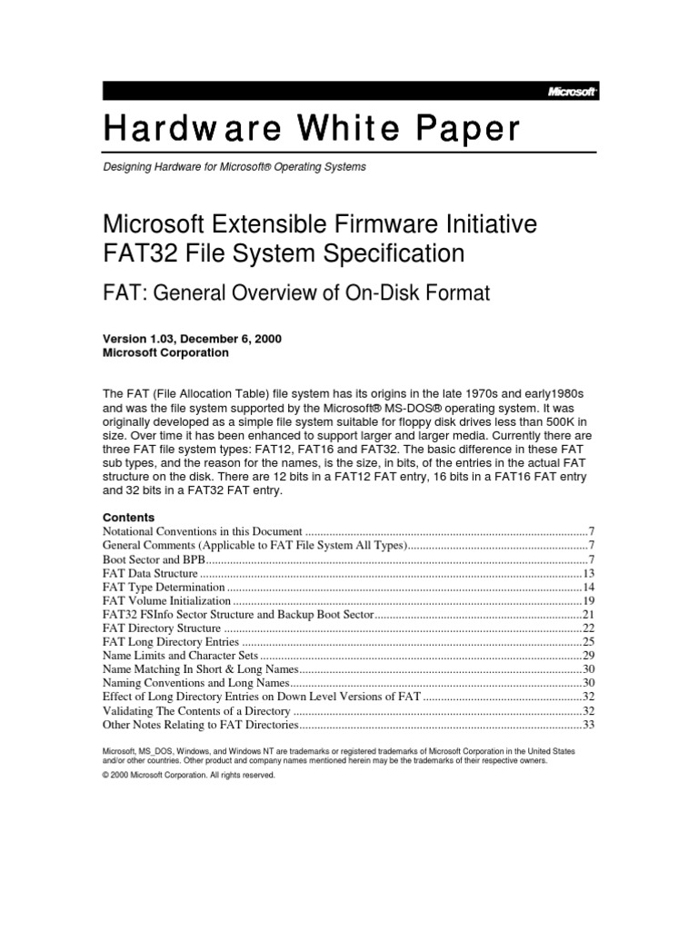 Fat32 File System Specification – PNJHGF